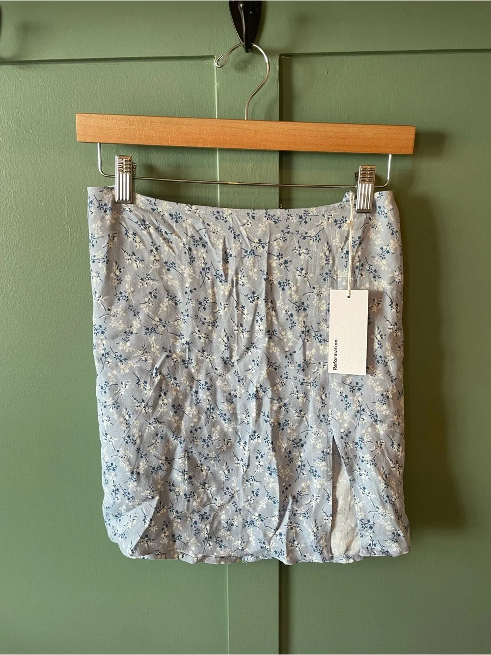 Reformation 'Margot' Blue Skirt - Picture 3 of 8